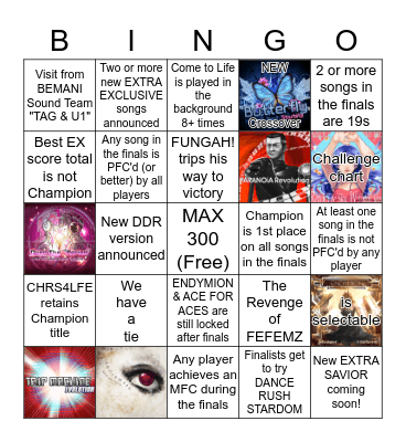 KAC + Extra Exclusive BINGO Card