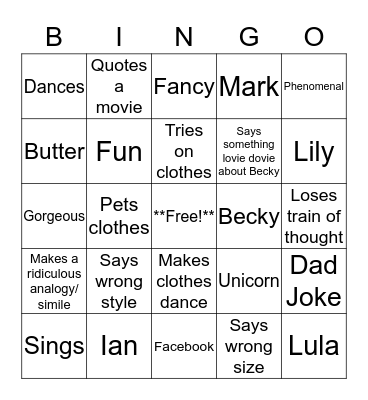 $#!* Eric Says Bingo! Bingo Card
