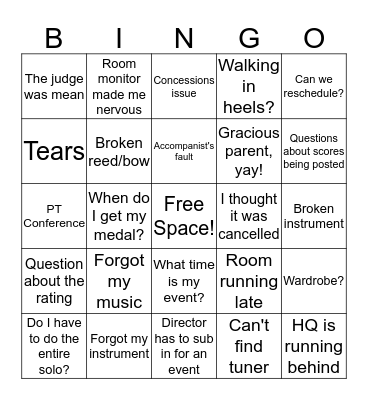 S&E 2018 Bingo Card