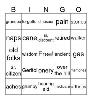 Dwight's 70th Birthday Blast Bingo  Bingo Card