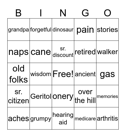 Dwight's 70th Birthday Blast Bingo  Bingo Card