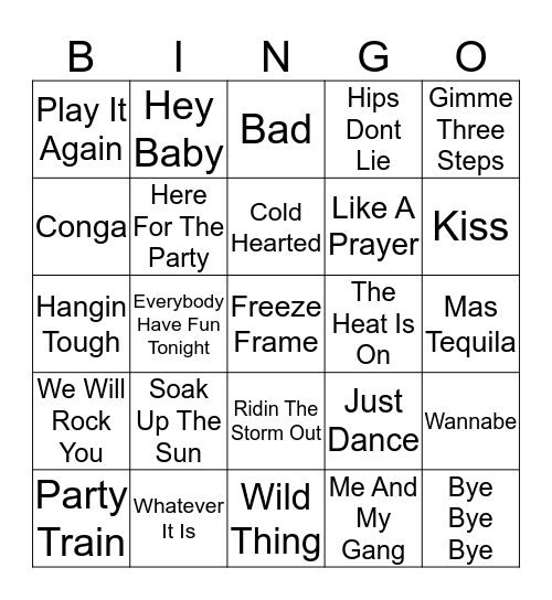 Party Starter Vol. 2 Bingo Card