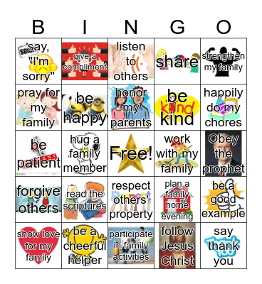 I Will! Bingo Card