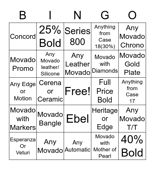 Bingo Week 2 Bingo Card
