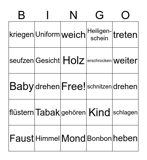 DDDK - die ersten 7 Absätze Bingo Card