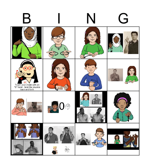 ASL Unit 2 Set1   Bingo Card