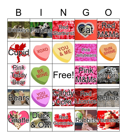 Valentine's Day Bingo Card