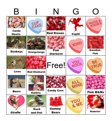 Valentine's Day Bingo Card