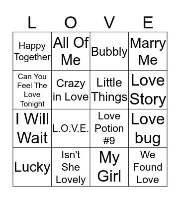 Valentine's Bingo Card