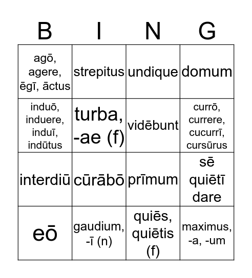 Chapter 23 Bingo Card