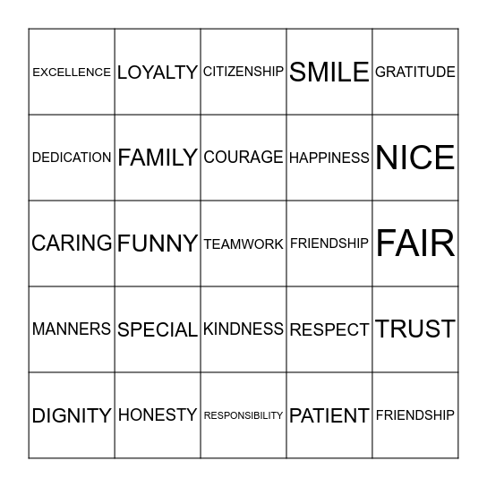 KINDNESS BINGO Card