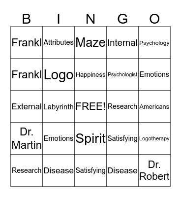 Meaning  Bingo Card