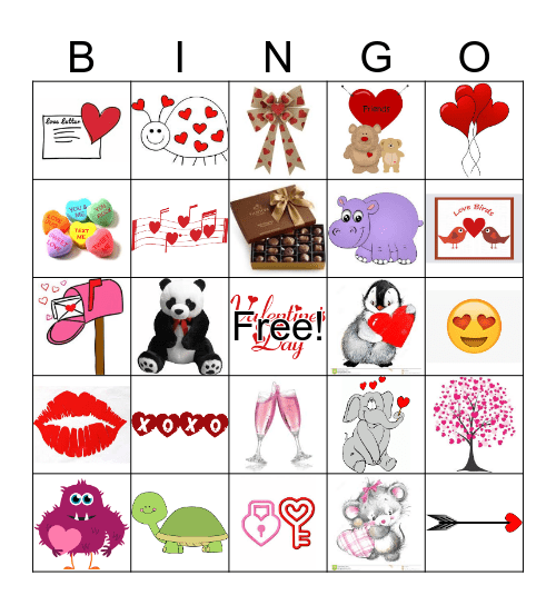 Valentine's Day Bingo Card