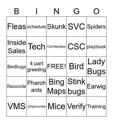 United through Service Bingo Card