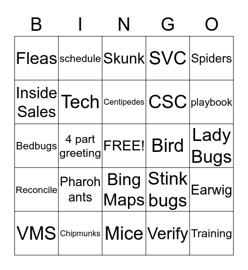 United through Service Bingo Card