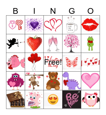 Valentine's Day Bingo Card