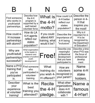 Strategic Planning BINGO Card