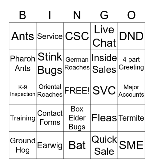 United Through Service Bingo Card