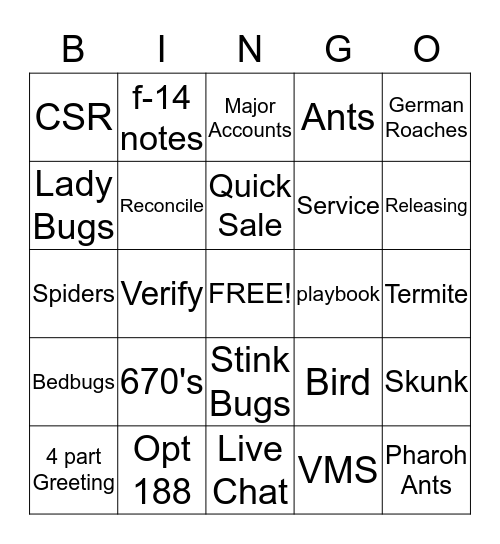 United through Service Bingo Card