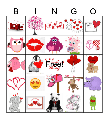 Valentine's Day Bingo Card