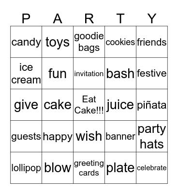 Birthday bingo Card