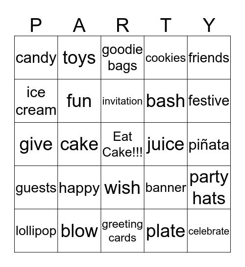 Birthday bingo Card
