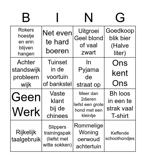 Tuinzicht Bingo Card