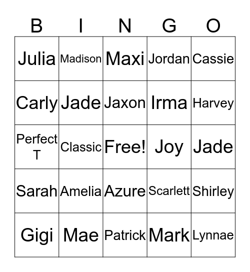 The Lil’ Joytique, LLC Bingo Card