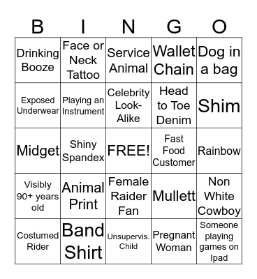 Bart Bingo Card