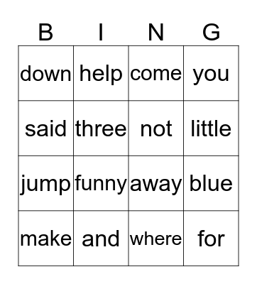 Bingo Card