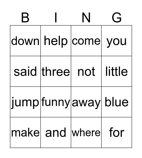 Bingo Card