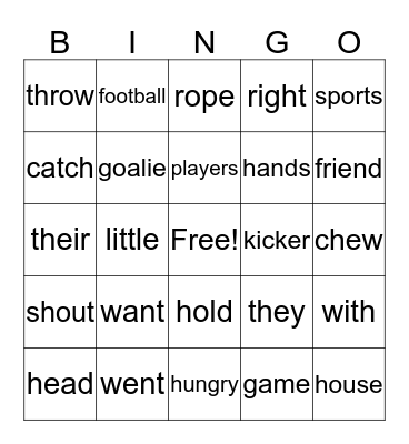 Two Teams and Lion and the Mouse Bingo Card