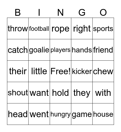 Two Teams and Lion and the Mouse Bingo Card
