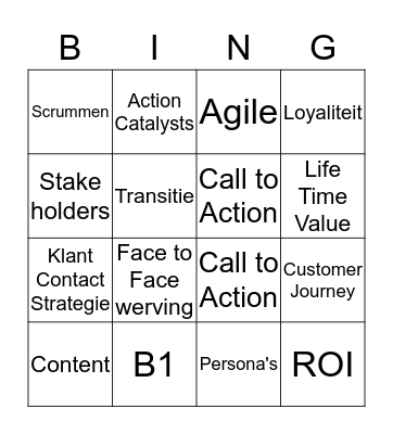 Jeukwoorden BINGO Card