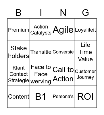 Jeukwoorden BINGO Card