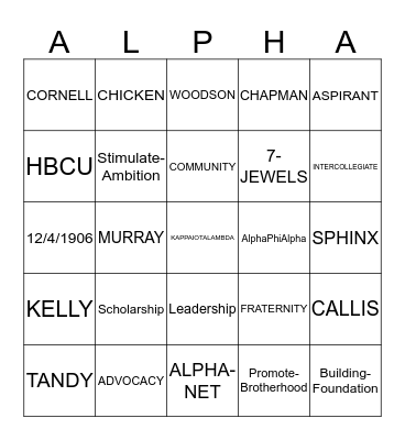 Bingo Card