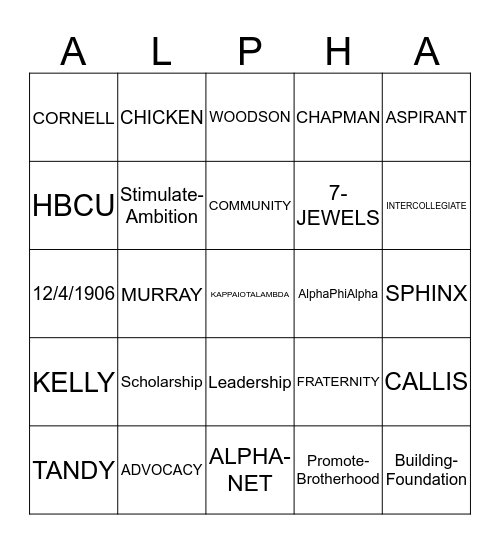 Bingo Card