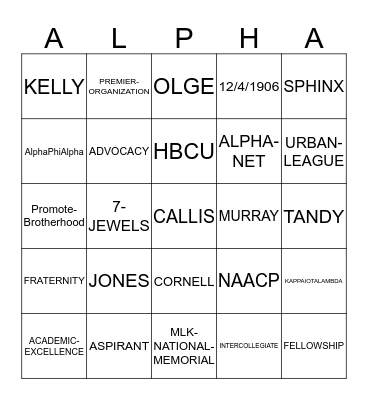 Bingo Card