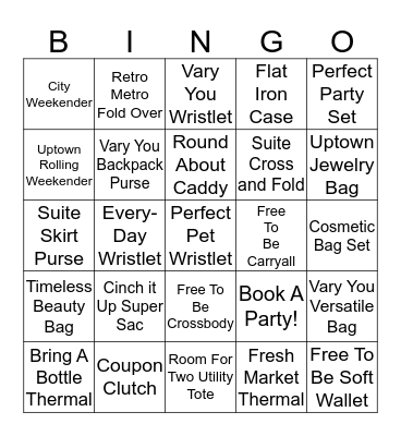 Thirty-One Bingo Card