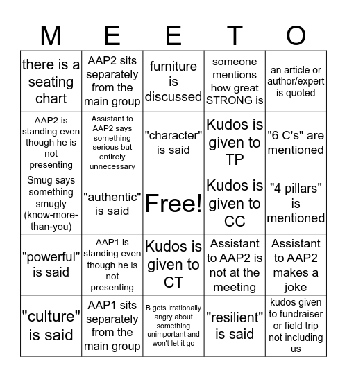 Meet Bingo Card