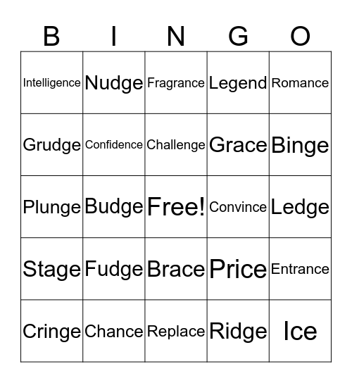 Wilson 7.2 Bingo Card