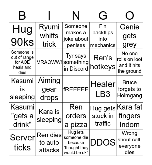 Blue Speed Mouse BINGO! Bingo Card