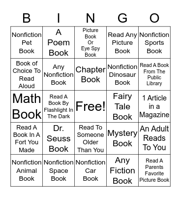 Grade 4 - 6 BINGO Card