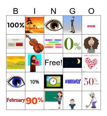 Vocabulary Bingo Card