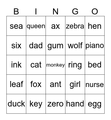BINGO Card