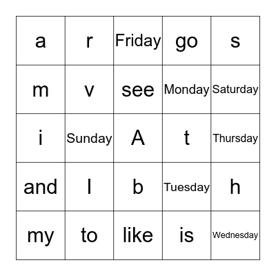 Reading is Fun! Bingo Card