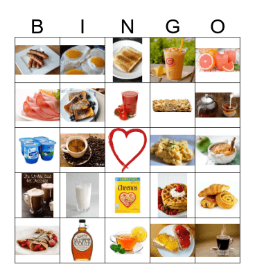 Vocab 8C-FR4A-Breakfast Foods Bingo Card