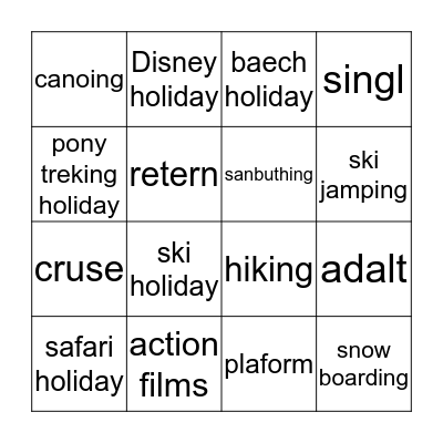 Unit 6c Bingo Card