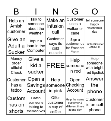 Valentines Day Bingo (CSR) Bingo Card