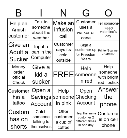 Valentines Day Bingo (CSR) Bingo Card